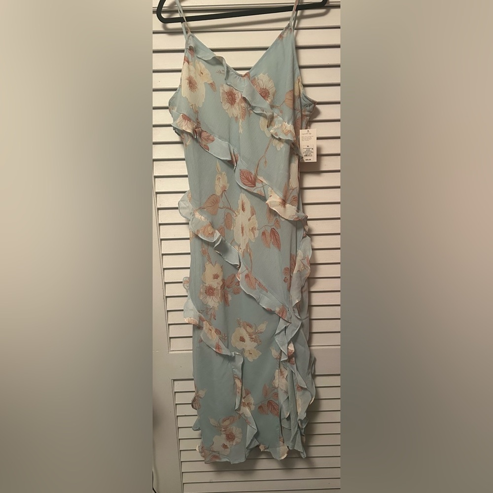 a new day Floral Dress in Sage and Cream
